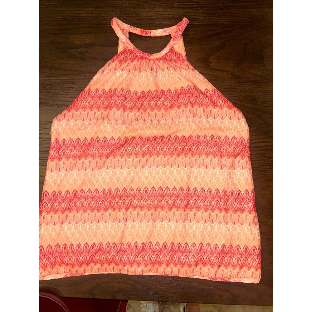 Boston Proper Pink Ombre Knit Halter Blouse XL 14-16